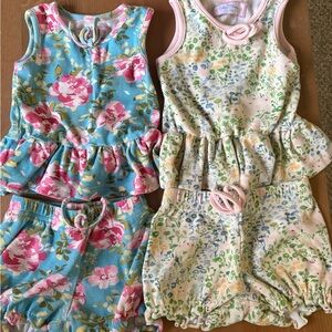 🌸💙 SweetHoney Floral Sets | Blue + White Floral | 12–18M 💙🌸